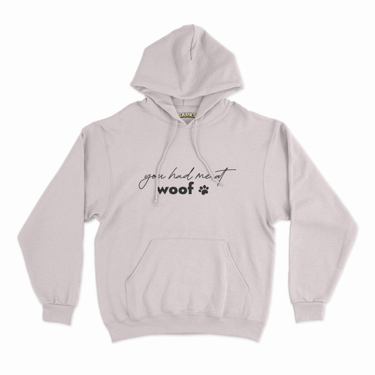 barks hoodie you had me at woof vintage white scaled