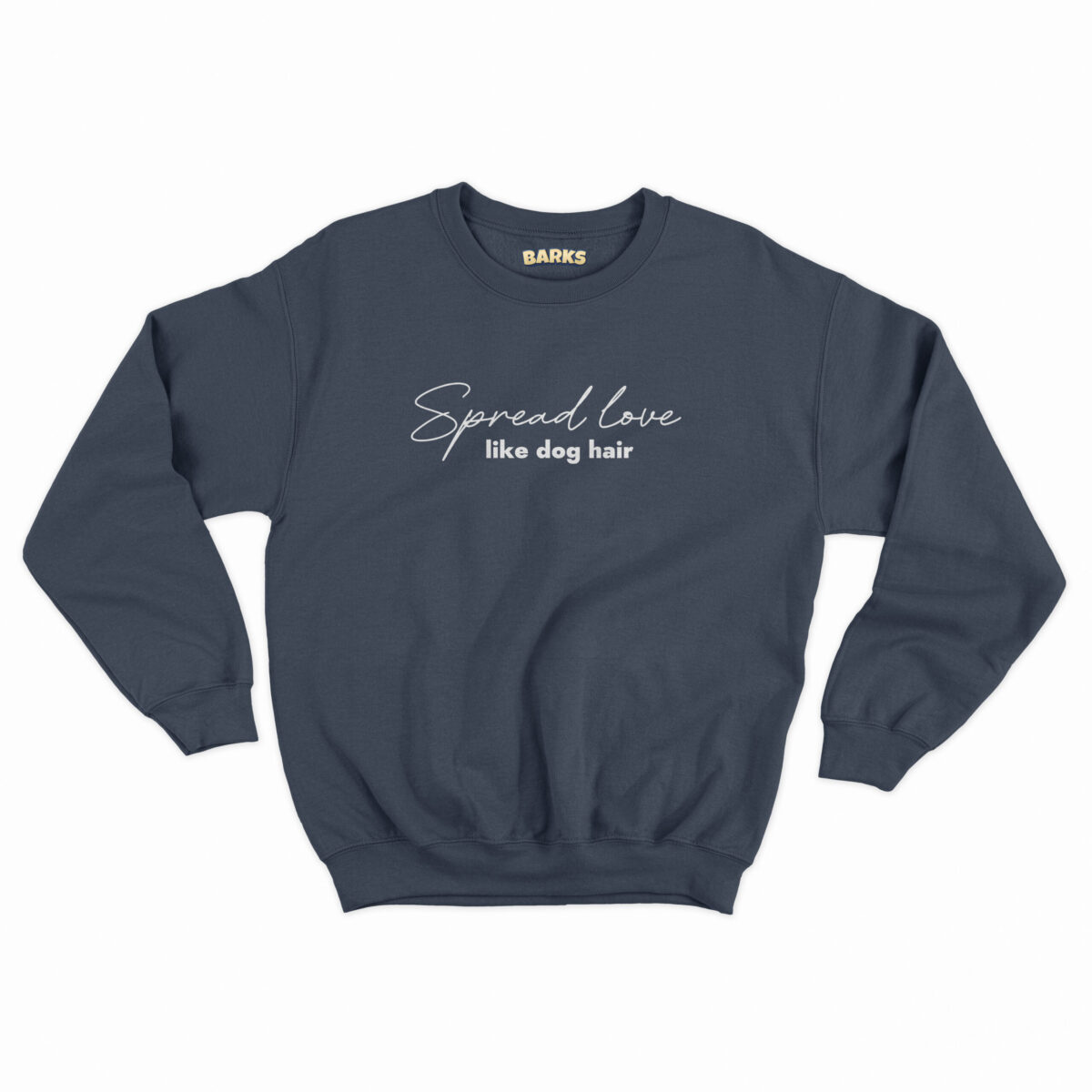 barks sweater spread love like dog hair french navy scaled