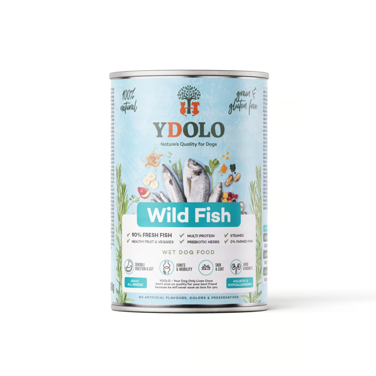 Boîte de nourriture humide YDOLO Wild Fish pour chiens, 400 g
