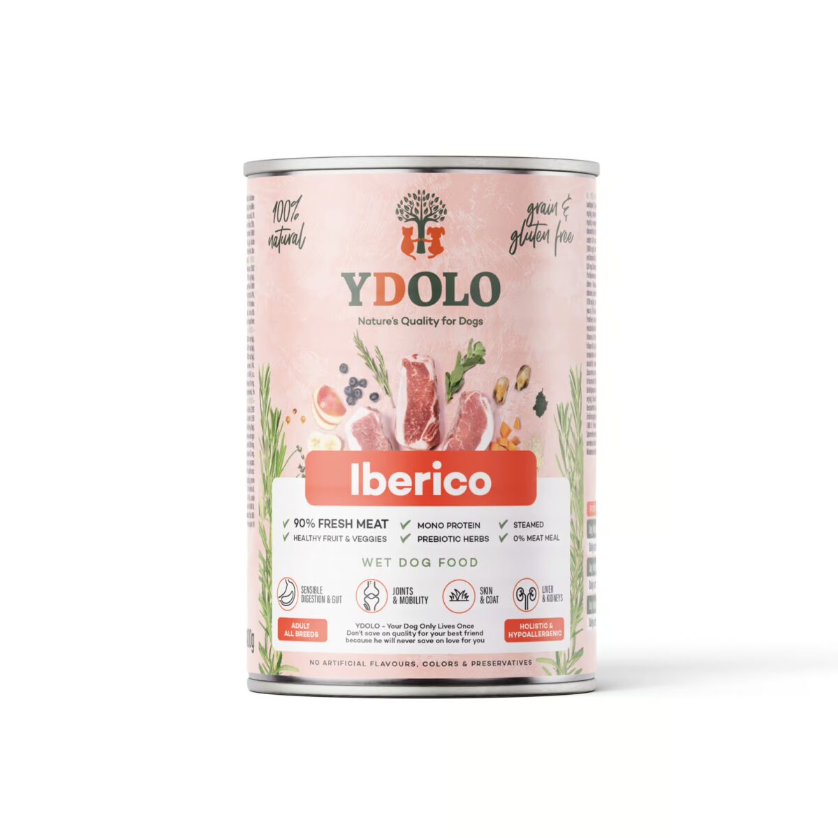 Boîte de nourriture humide YDOLO Iberico pour chiens, 400 g