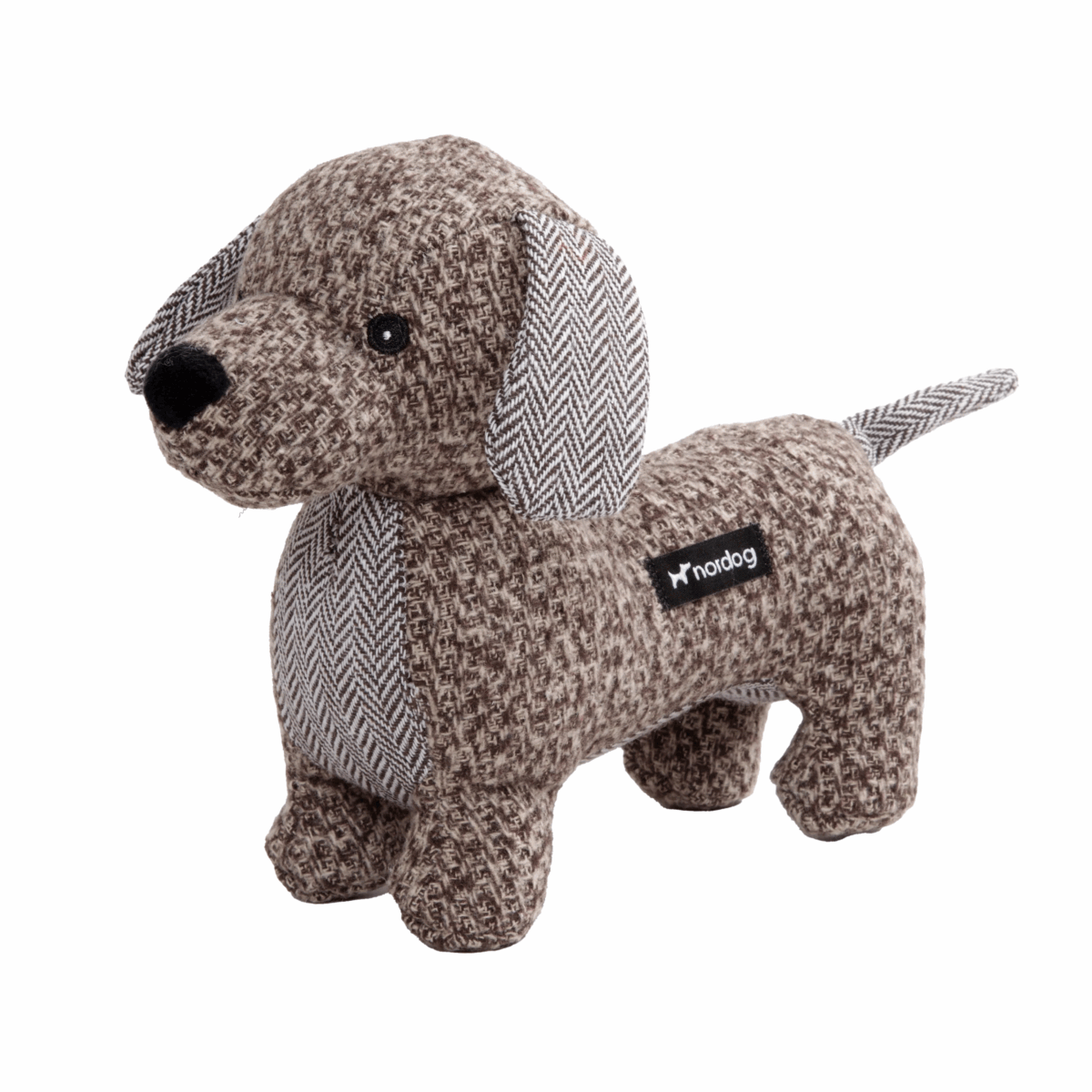 Bruine teckelknuffel Dennis the Dachshund van Nordog