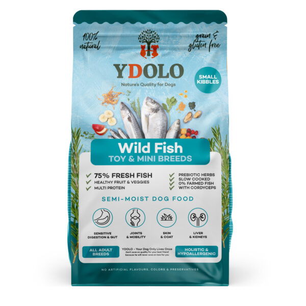 Zak YDOLO Healthy & Pure Wild Fish MINI hondenbrokken, 700 g